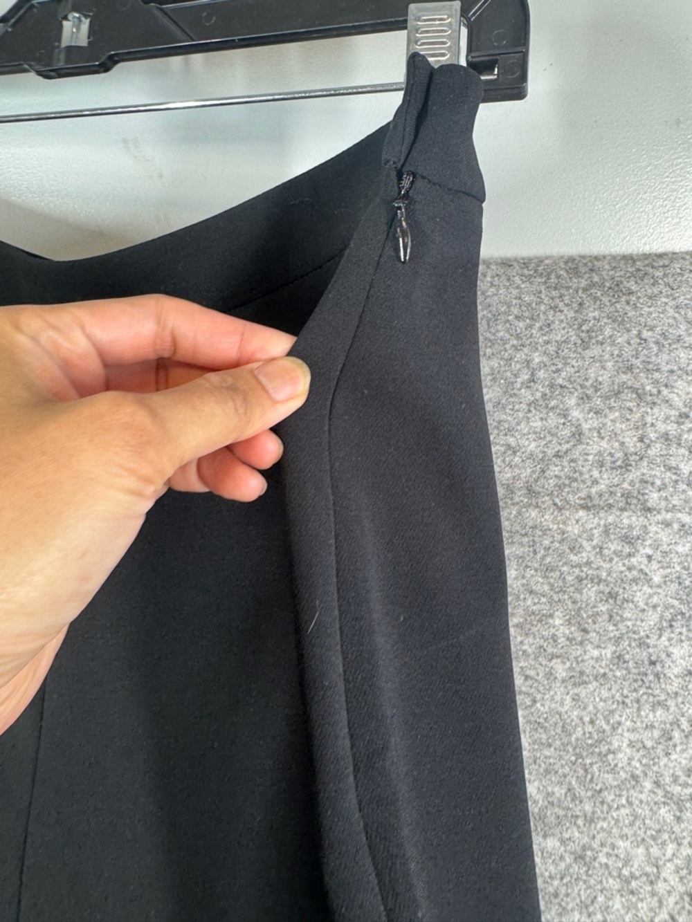 Georges Rech Black Wide Leg Pants High Waist Minimalist Tailored Career Size 42 - Picture 4 of 16